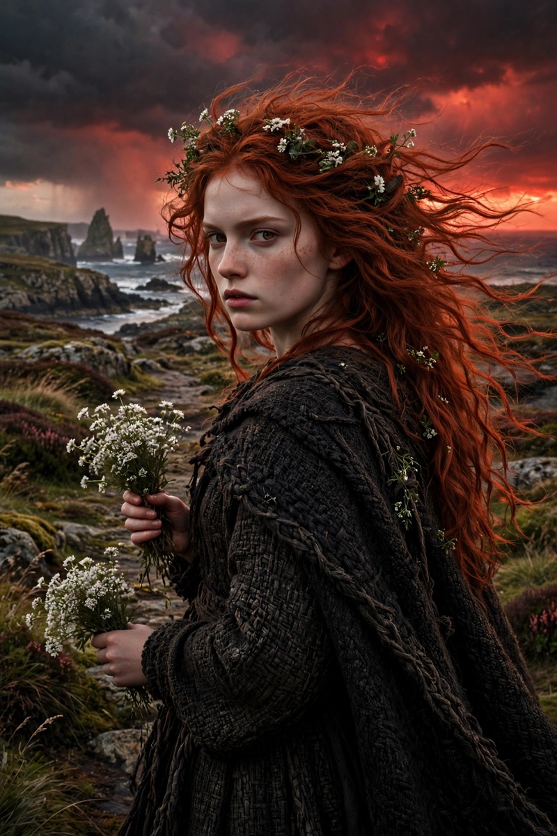 Portrait of Fionnuala, a fictional Dark Masons character