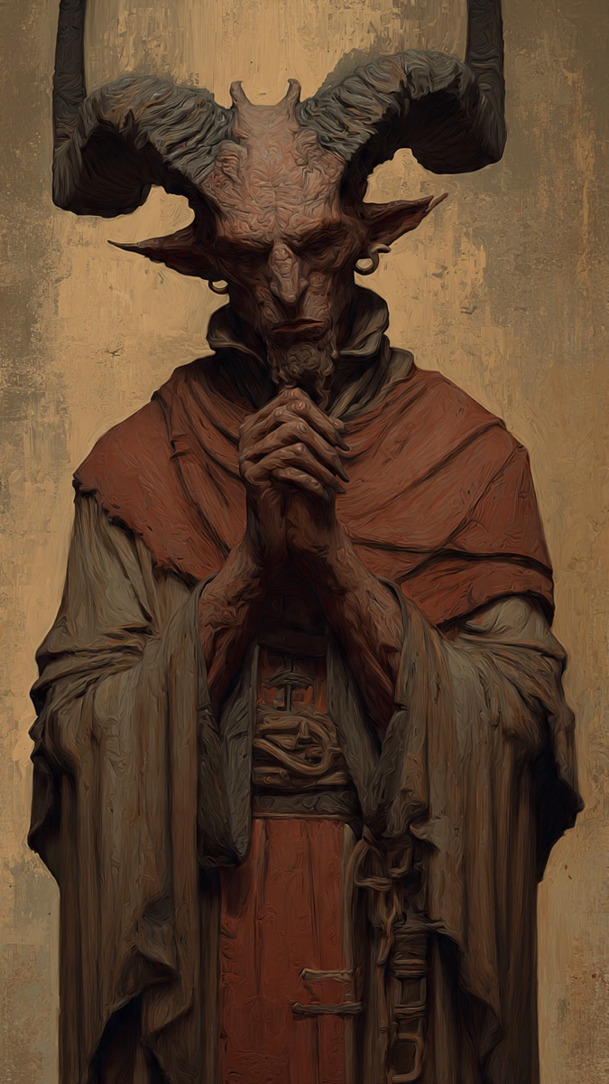 Portrait of Malphas, a fictional Dark Masons character
