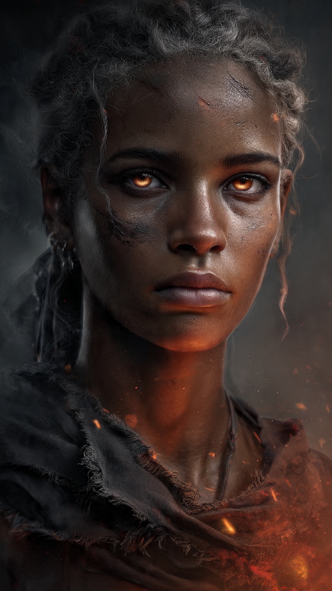 Portrait of Merridwyn, a fictional Dark Masons character