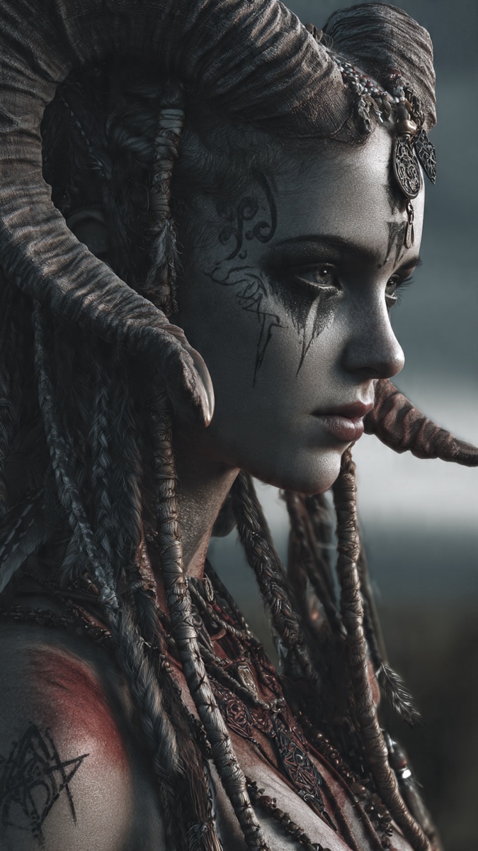Portrait of Sable, a fictional Dark Masons character
